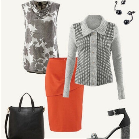 CAbi Overlay Pencil Skirt in Tumeric new without tag - Picture 9 of 11